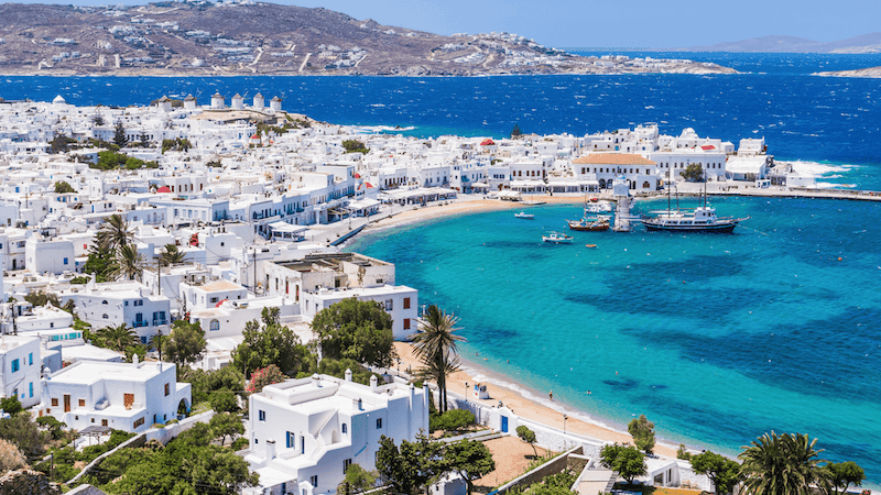 bay in mykonos
