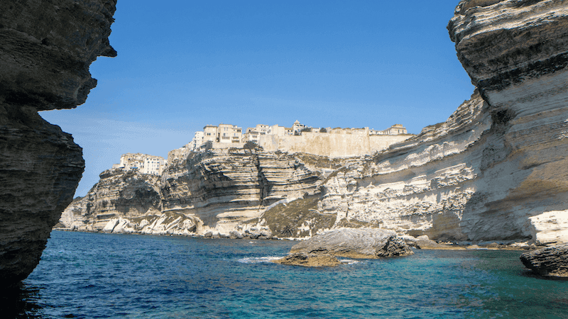 bonifacio cliffs in corsica