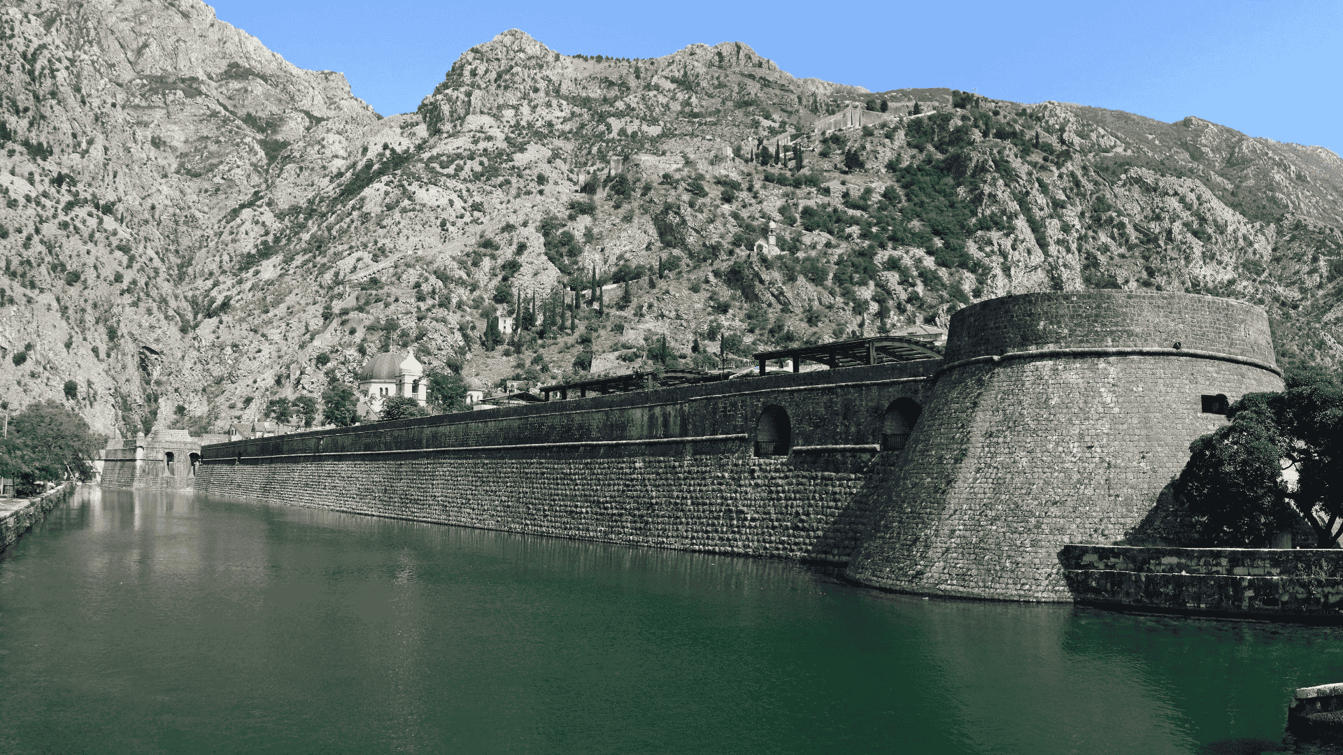 kotor old city walls in montenegro