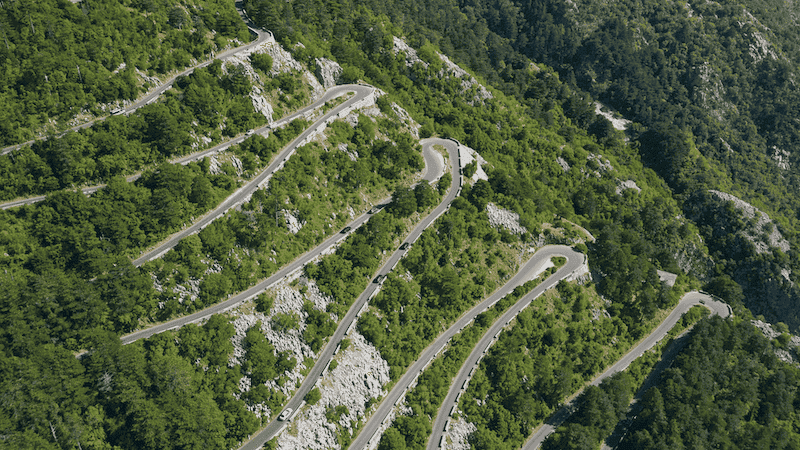 kotor serpentine in montenegro