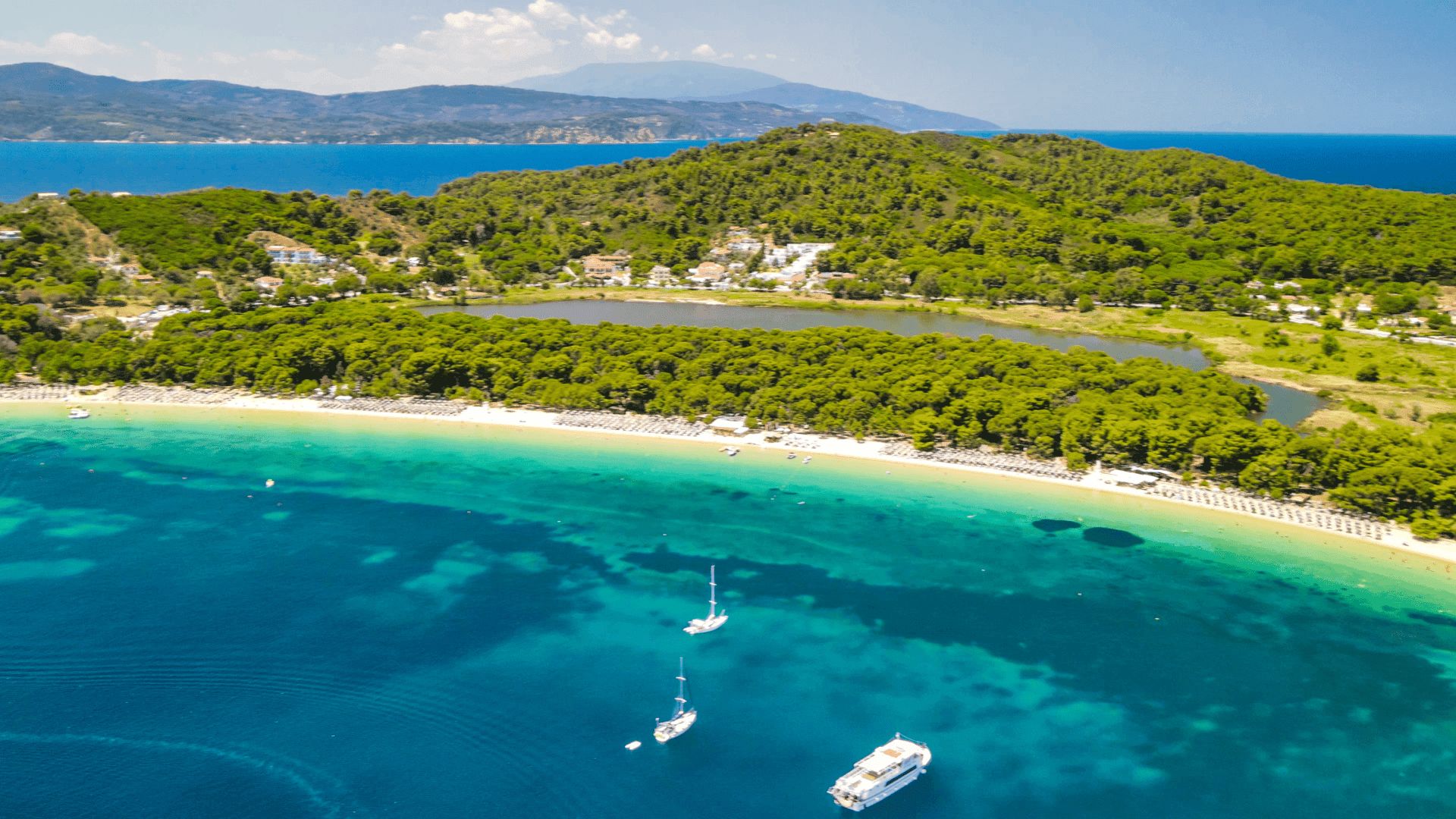 Koukounaries Beach in Skiathos