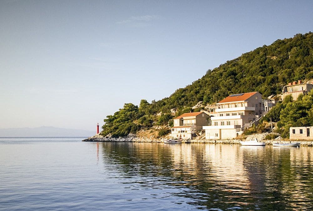 anchorage on lastovo croatia houses on mountain
