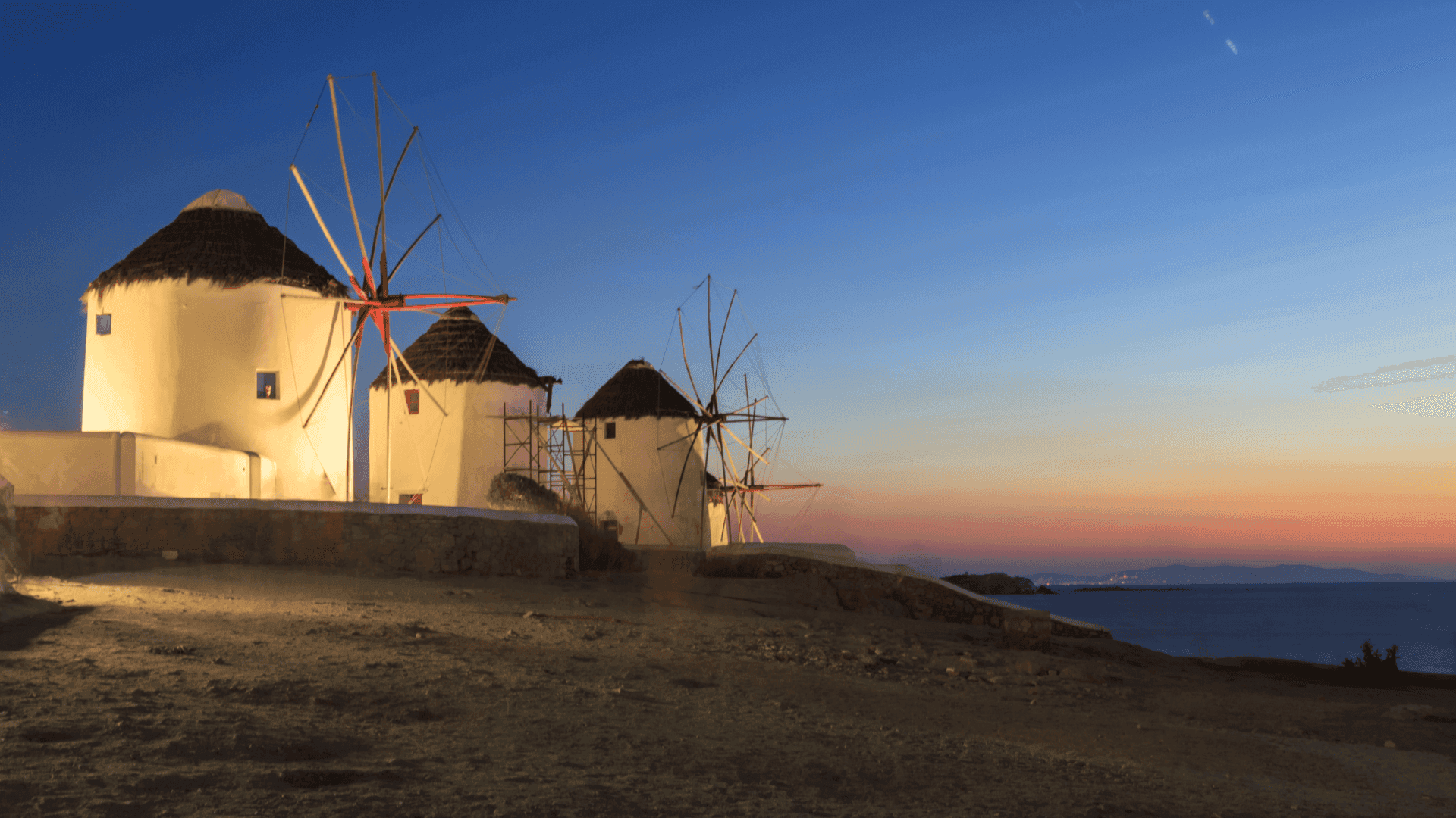 The Windmills (Kato Milli) in Mykonos