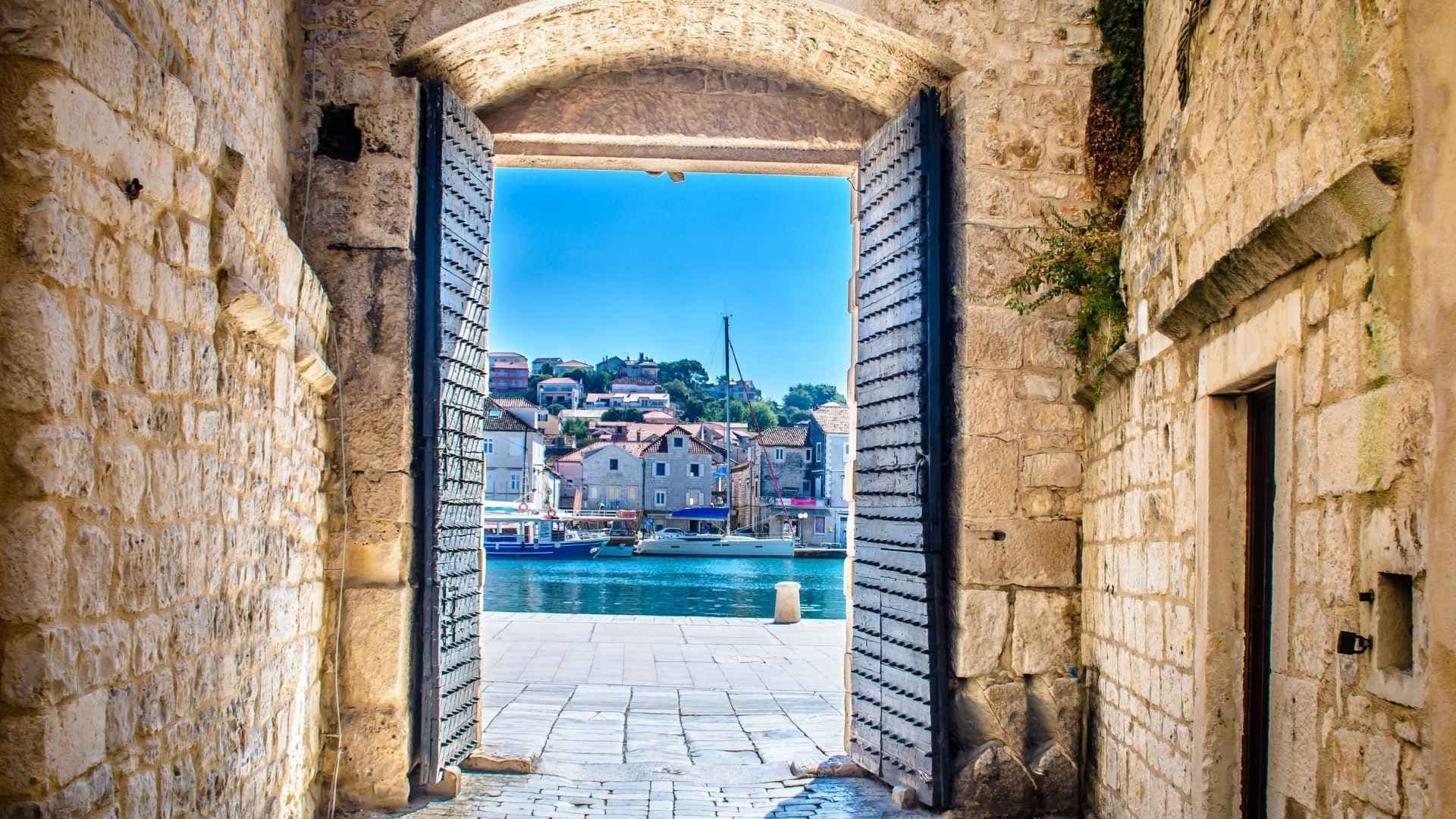 trogir city gate croatia