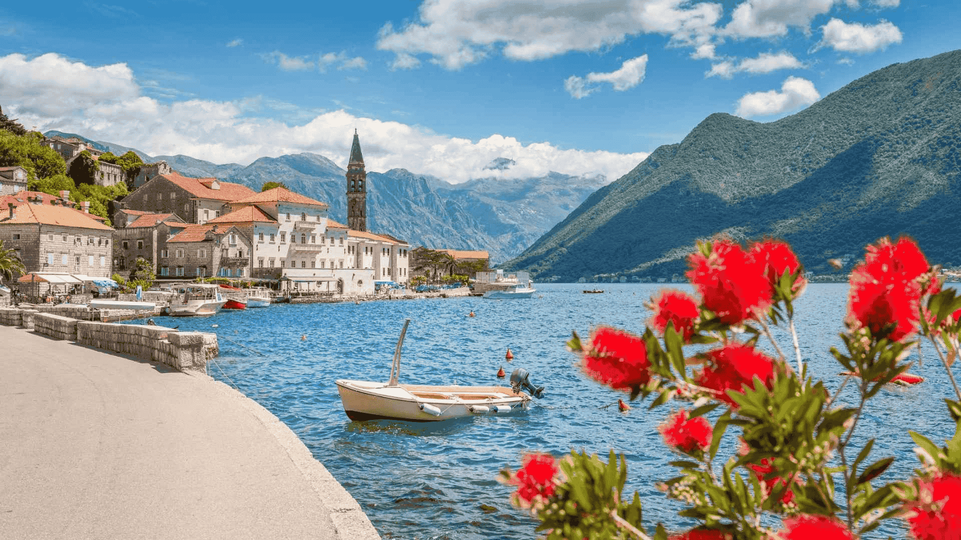 montenegro sun over the water