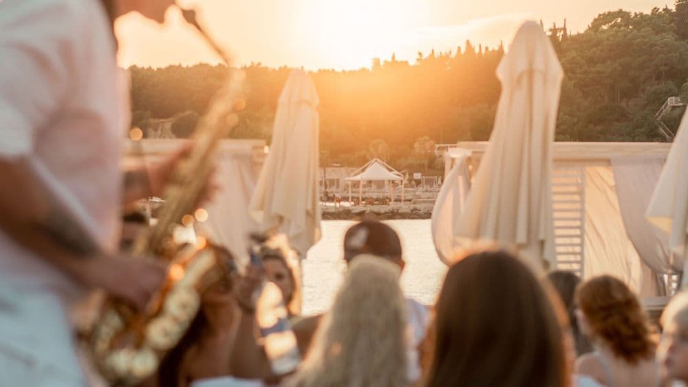 taboo beach club in split sunset party