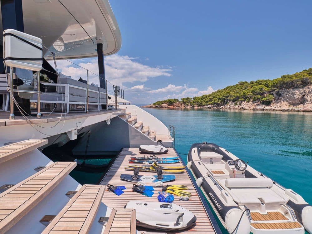 above and beyond crewed greece water toys