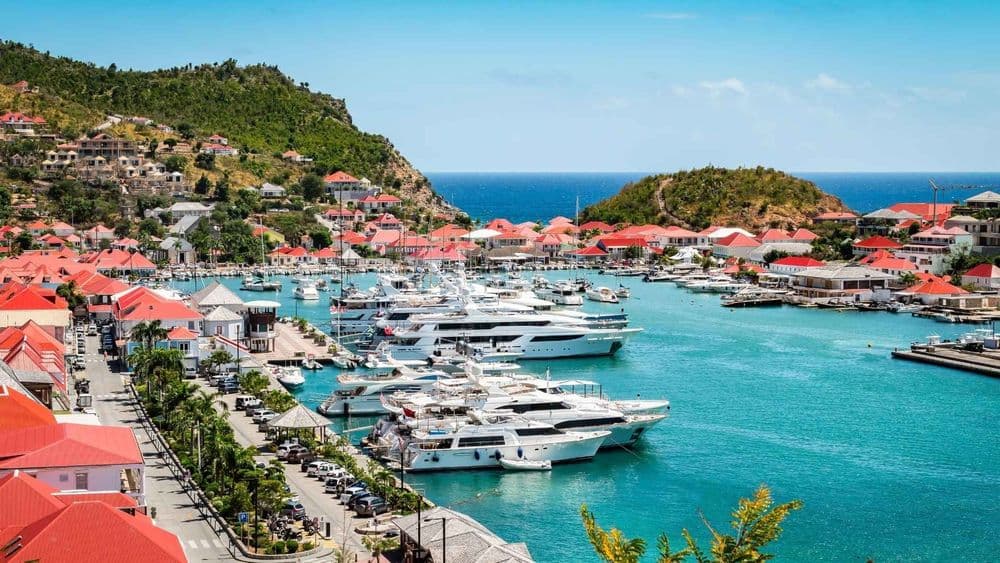yachts moored gustavia st barths